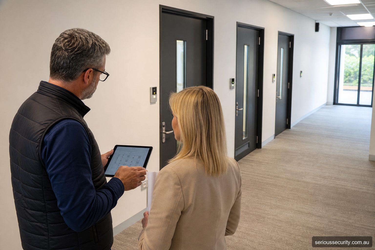 Serious Security access control planning illustration relevant to Emergency Lockdown Access Control