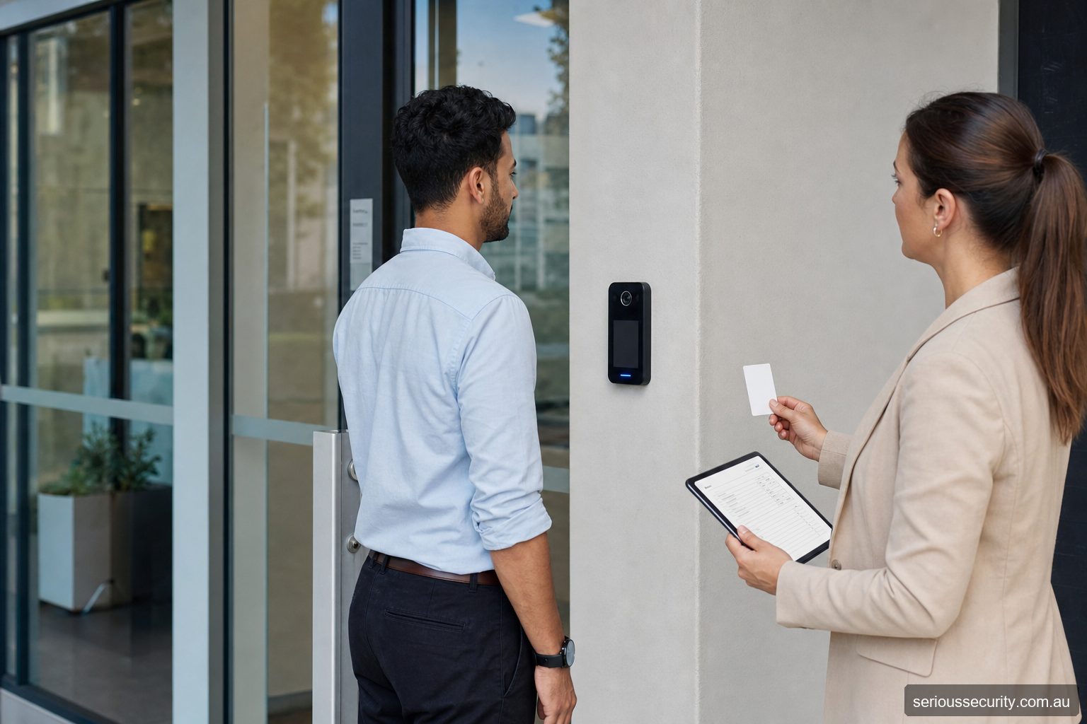 Serious Security access control planning illustration relevant to Facial Recognition Access Control