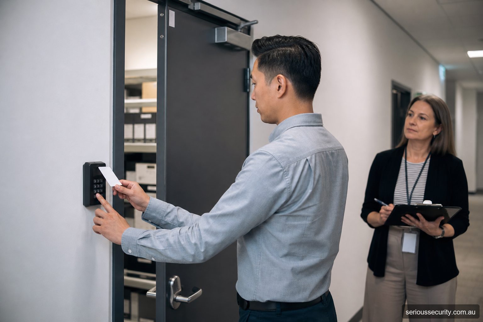 Serious Security access control planning illustration relevant to Video Intercom and Access Control Integration